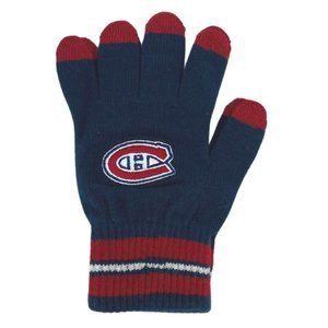 NHL | Boy's Montreal Canadiens Winter Gloves | Navy & Red | OS